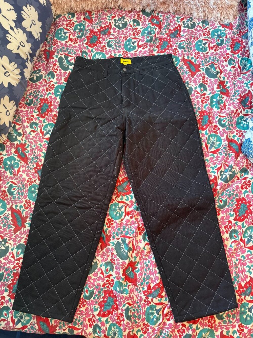 GOLF Wang Black Grid Pattern Pants Size 32